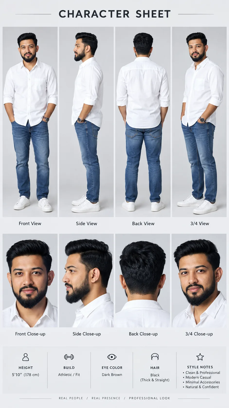 Character Sheet For Make AI Videos