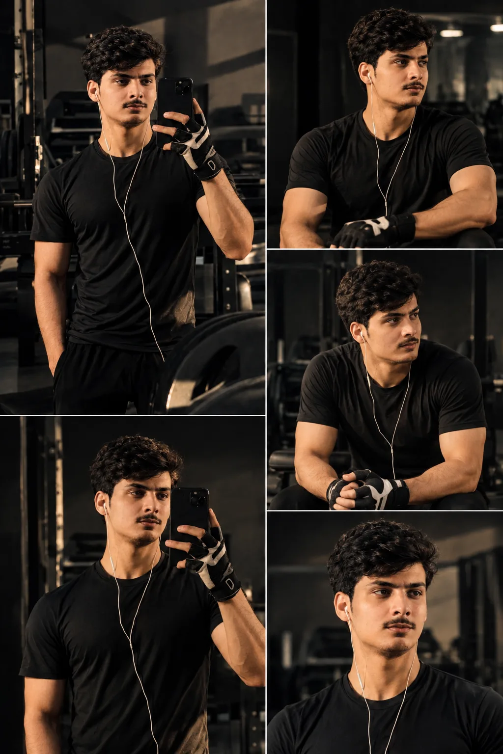 Moody Gym Portrait Collage