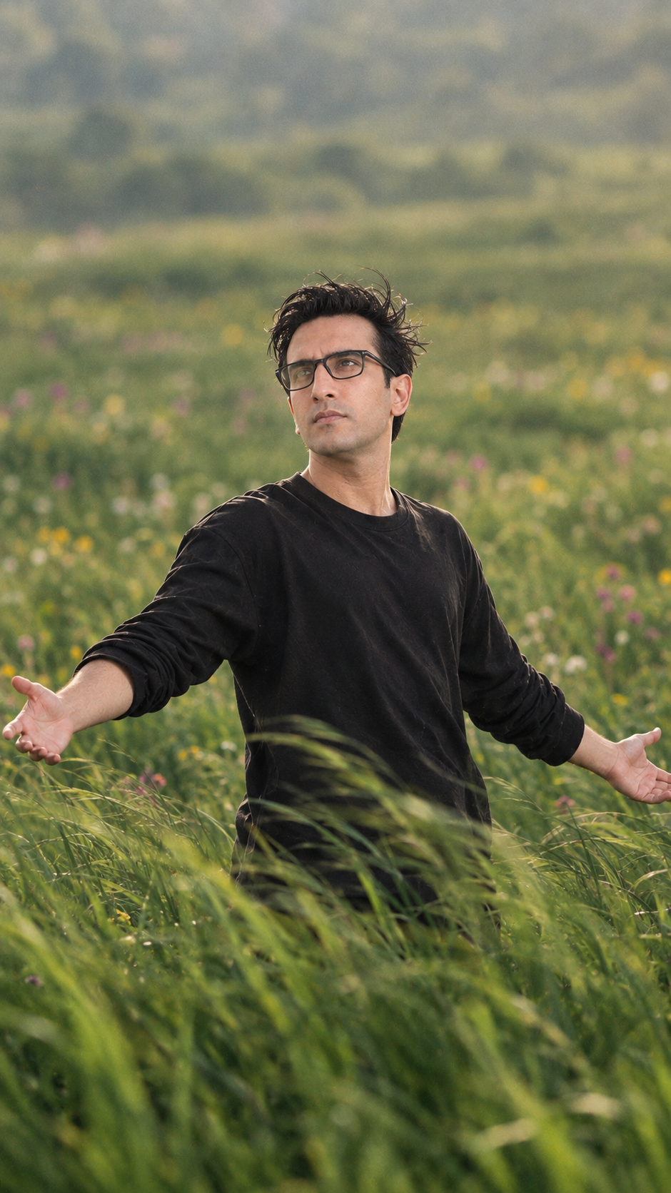 The countryside grass field