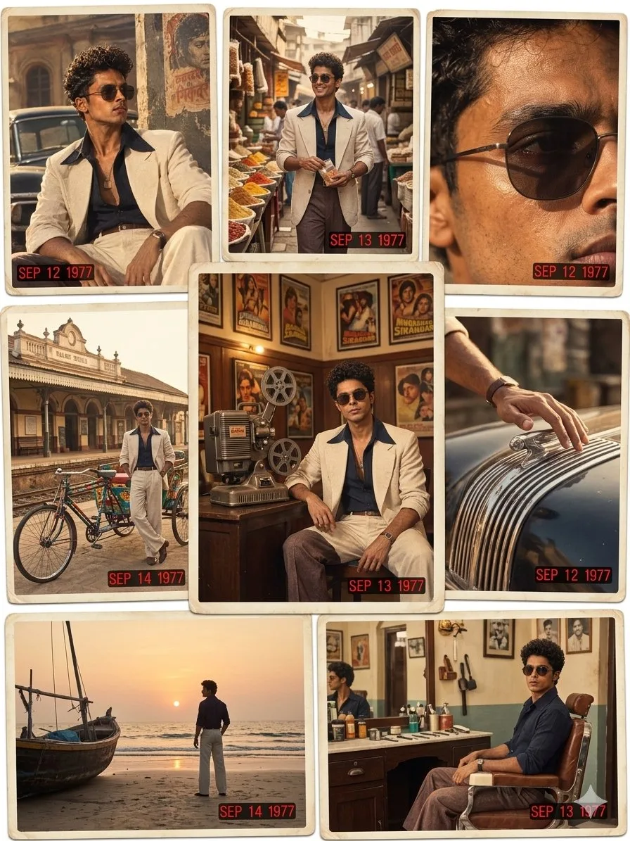 Retro Bollywood Nostalgia Collage