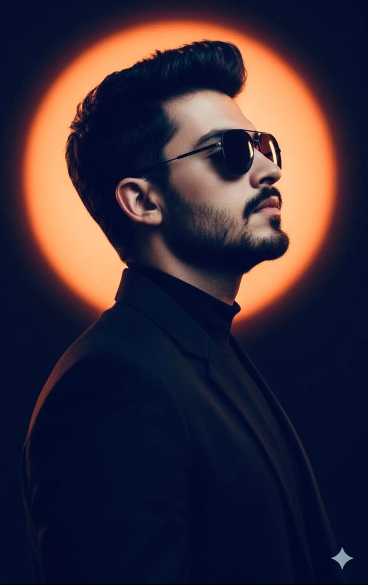 Orange Halo Cinematic Portrait