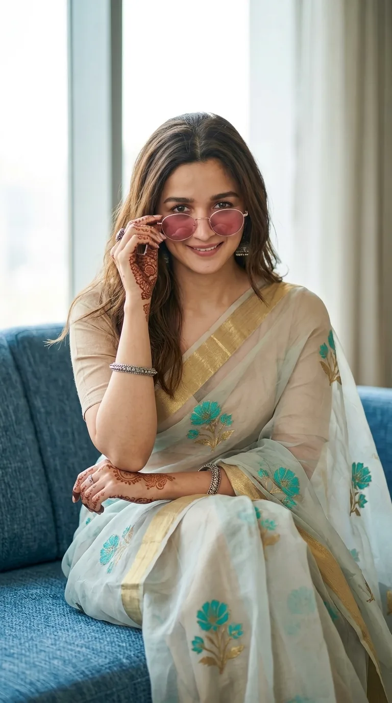 🌸📸 Soft Pastel Saree Portrait Prompt | Instagram Creator Look