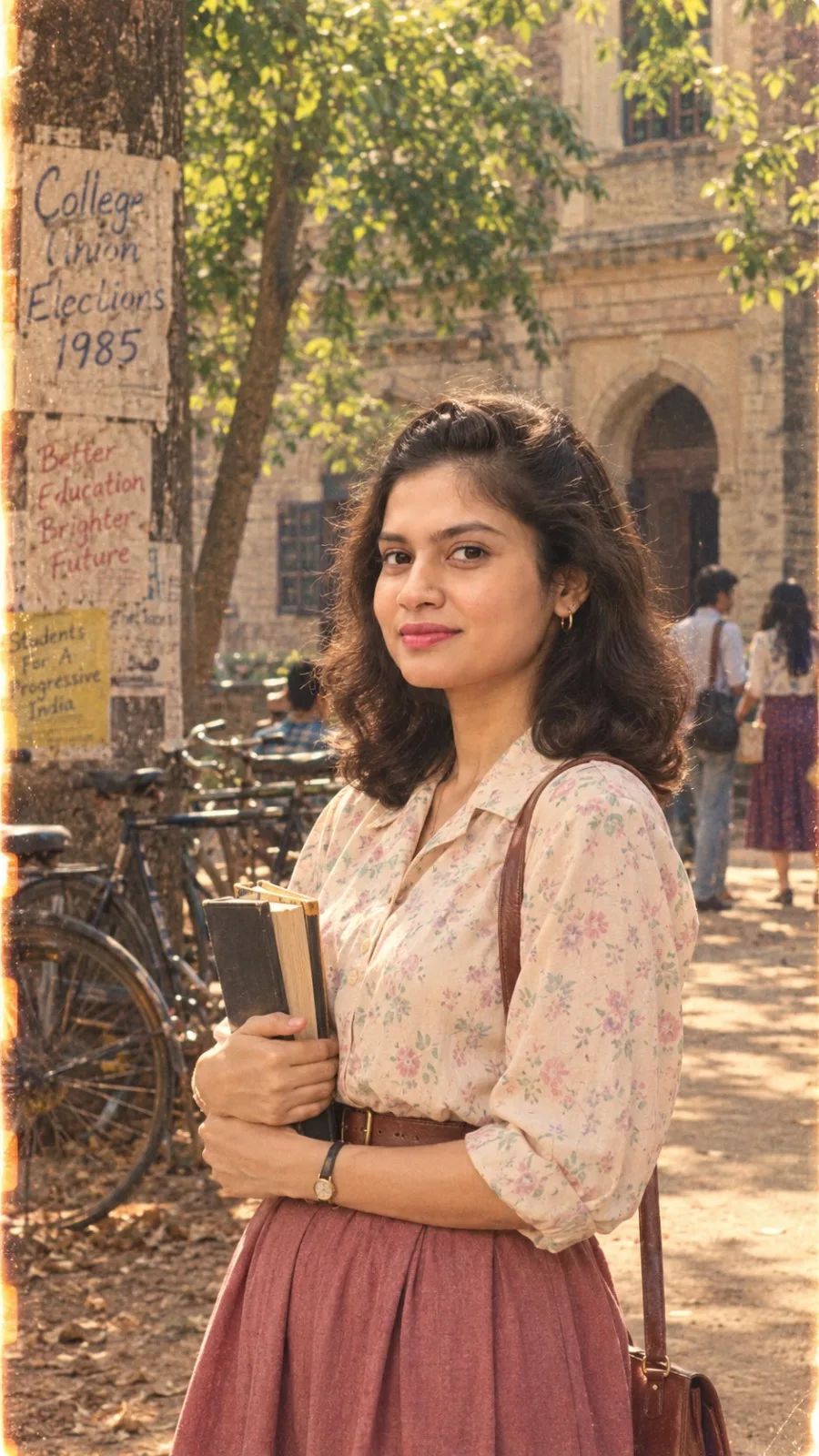 Vintage 1980s College Girl – A Timeless Indian Campus Story