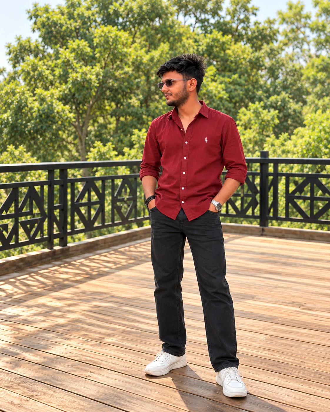 Cinematic Terrace Portrait 🌿 | Luxury Outdoor Fashion
