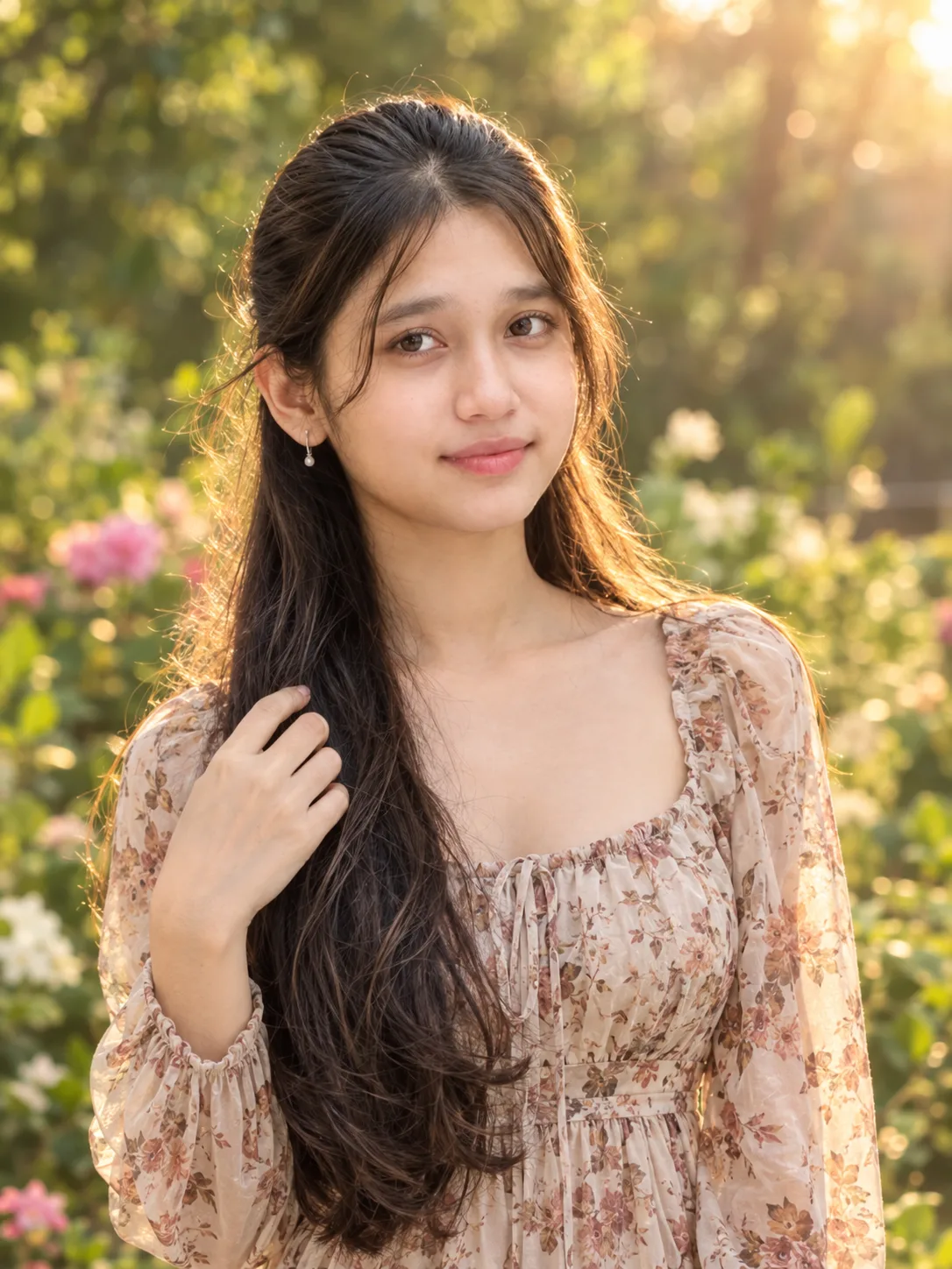 Soft Aesthetic Girl Portrait – Golden Hour Glow