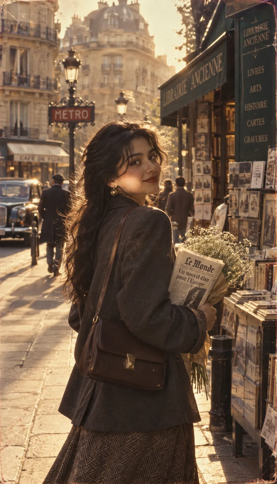 Ultra realistic cinematic 1980s inspired street photograph