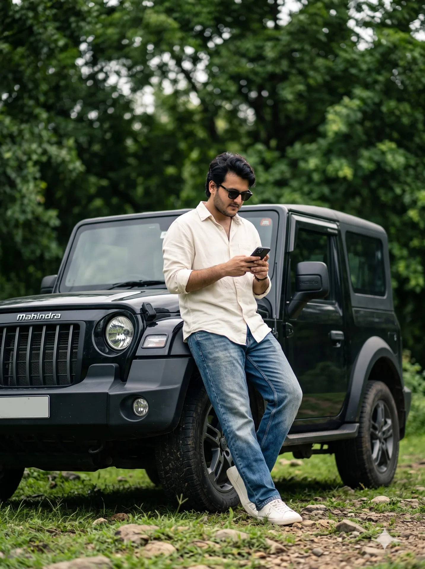 Pose with SUV