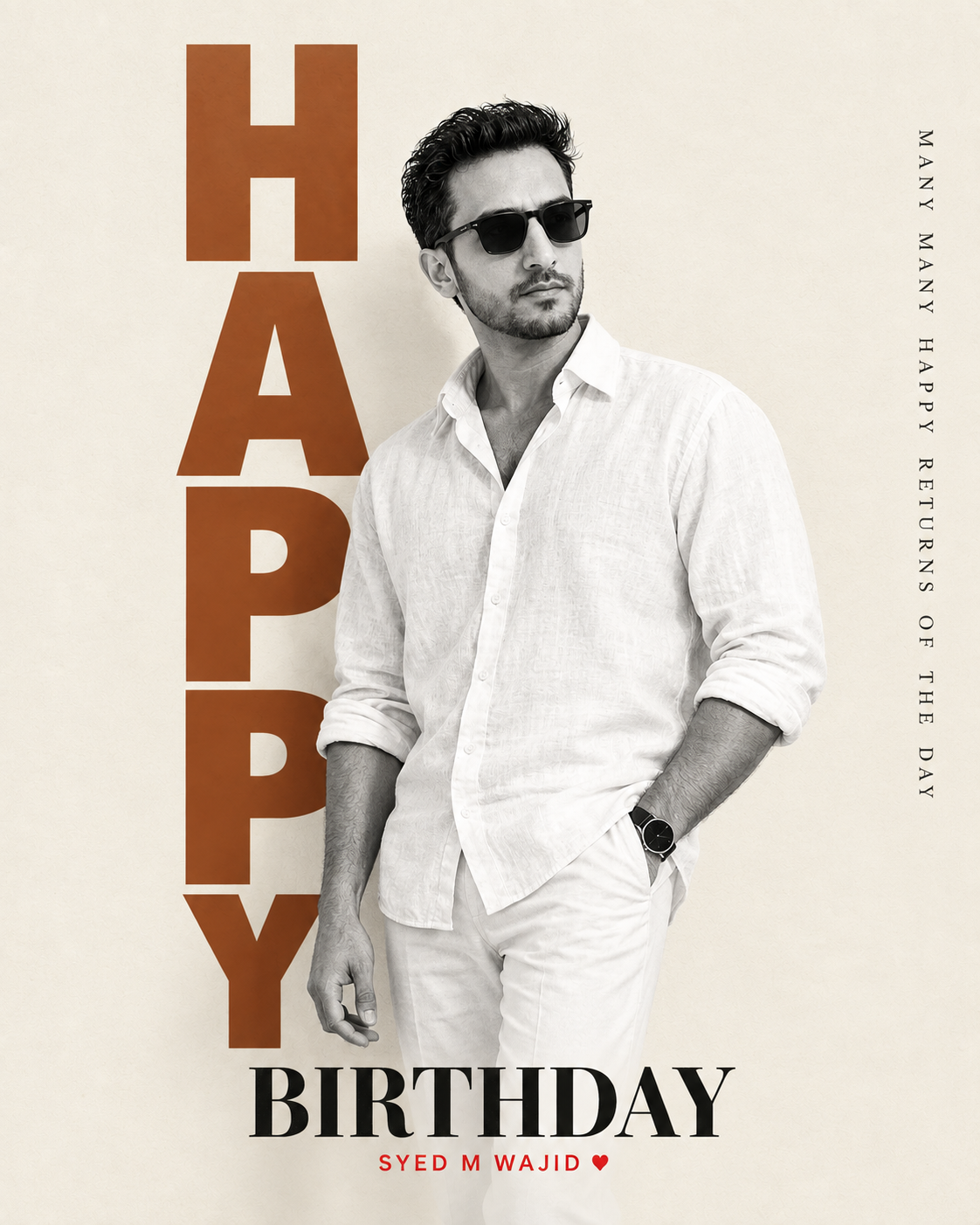 Ultra realistic cinematic birthday wishes portrait