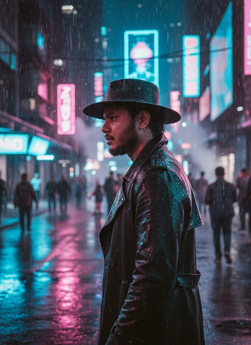 Neon Noir Wanderer**