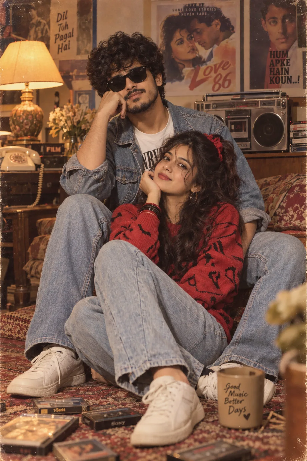 Ultra realistic cinematic portrait of a romantic couple