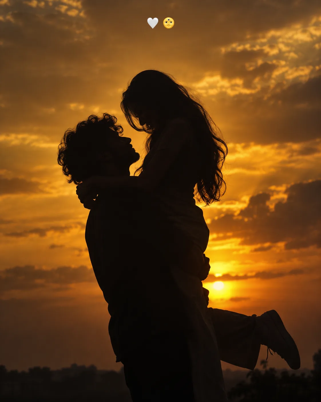 Ultra realistic cinematic portrait of a romantic couple