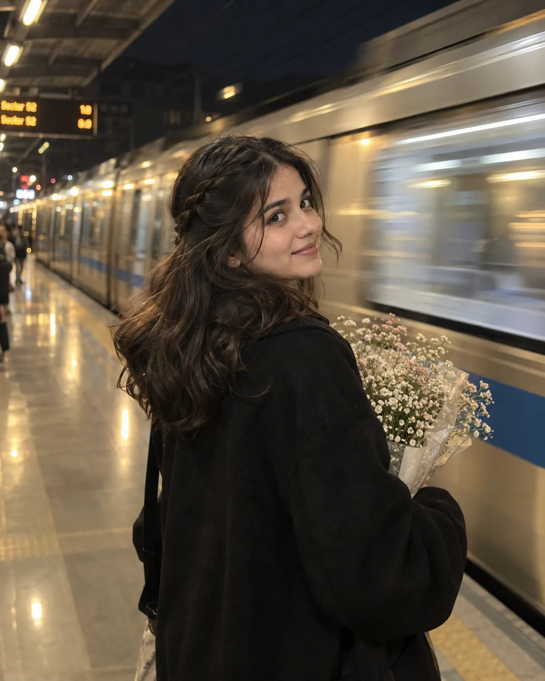 Ultra realistic cinematic portrait of a young south asian woman