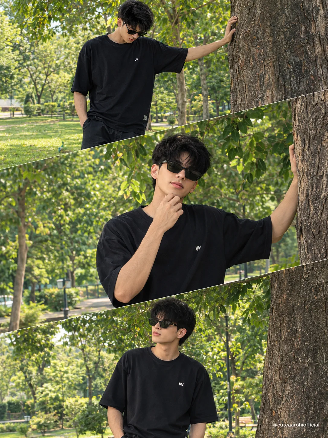 Tree Side Triple Pose Portrait