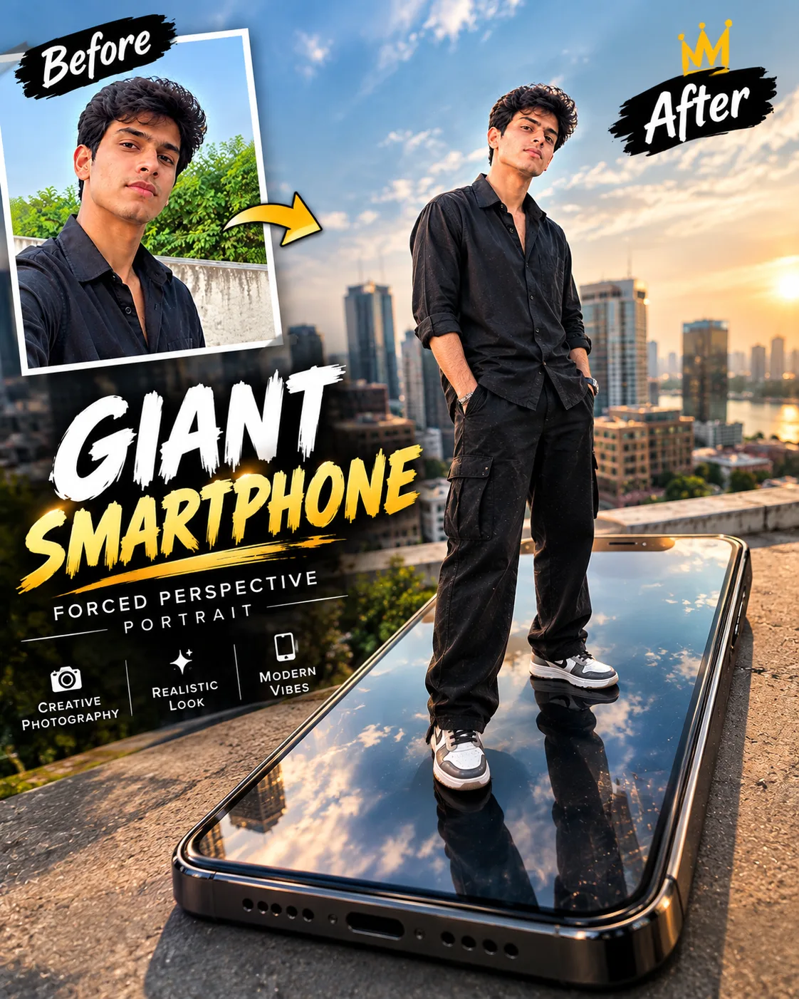 Giant Smartphone 📱🔥 | Forced Perspective Portrait