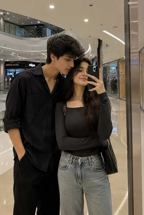 Casual Mall Mirror Selfie