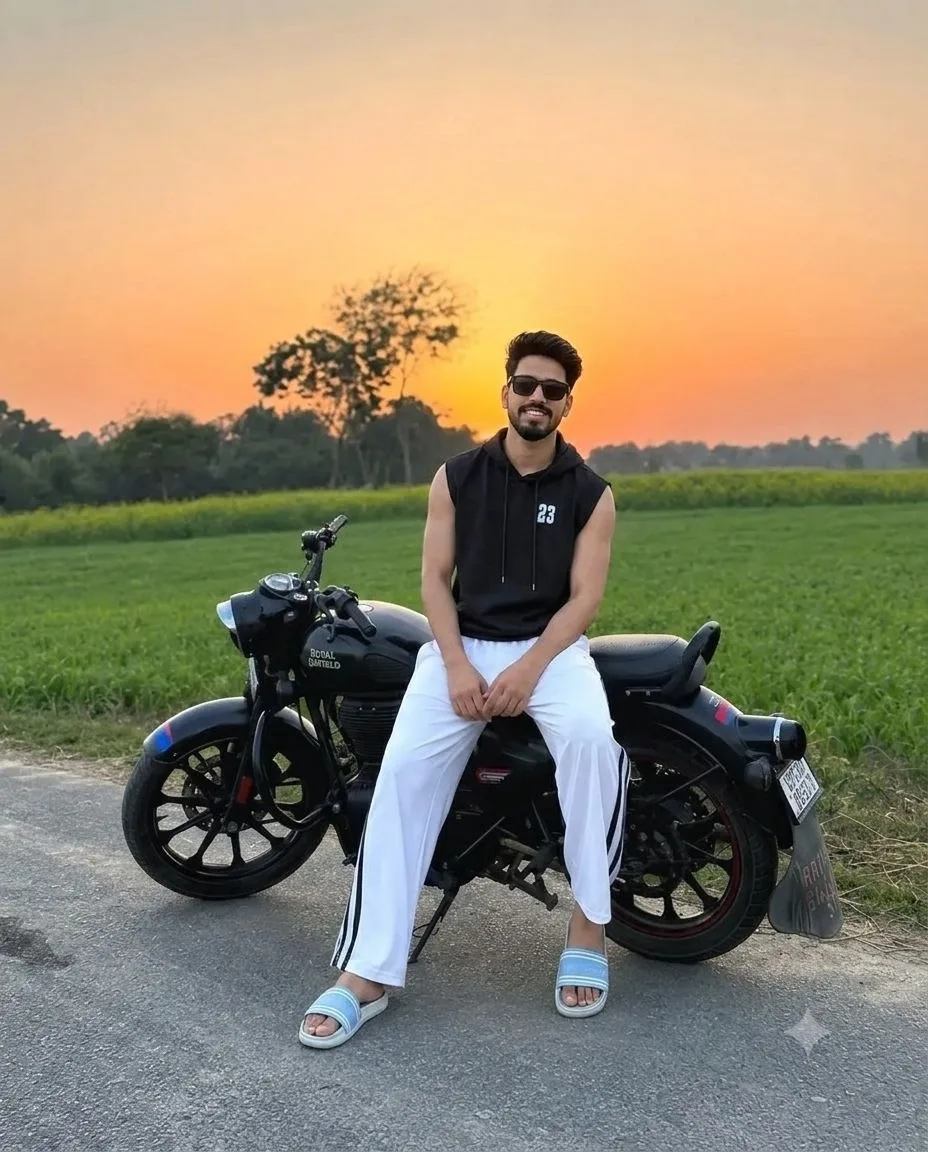 Evening Royal Enfield Portrait