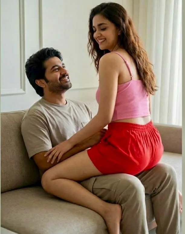 Candid Cozy Living Room Couple Portrait on Sofa