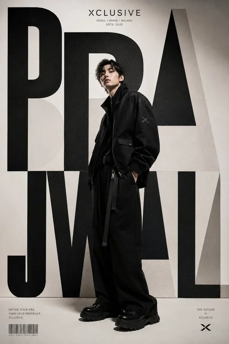 World-Class Luxury Fashion Editorial Poster for XCLUSIVE