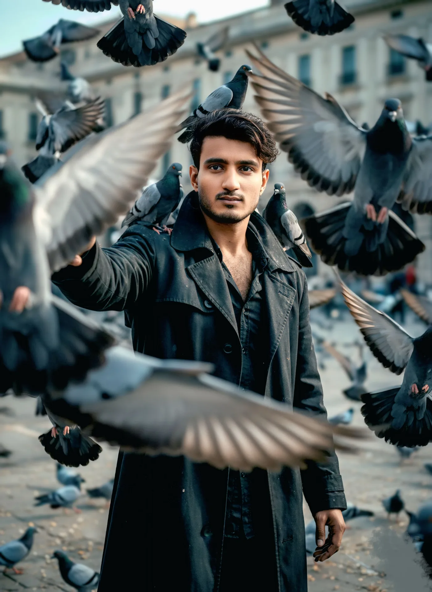 The Pigeon Whisperer Portrait