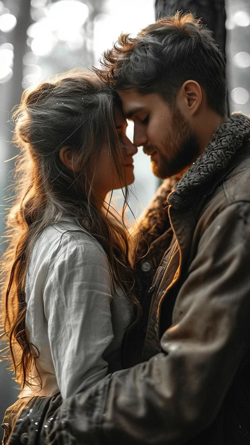 Whispers in the Woods: A Golden Hour Embrace