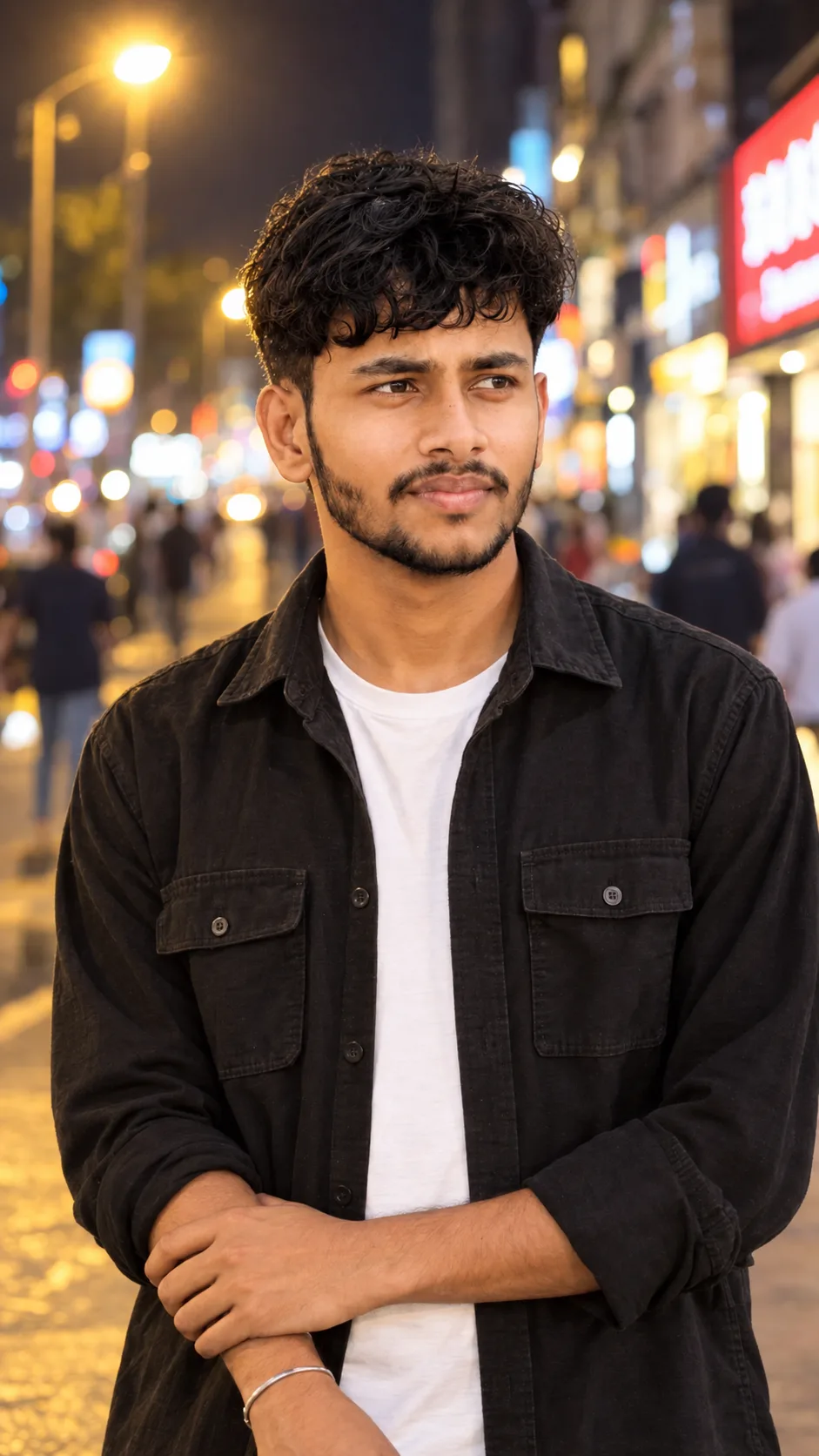 Midnight City Glow Portrait