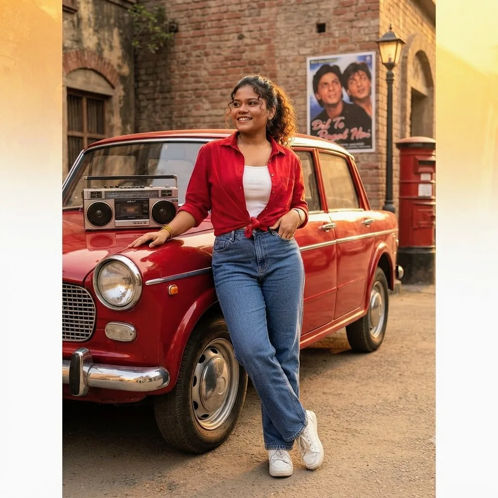 Retro chic with a touch of 90s magic