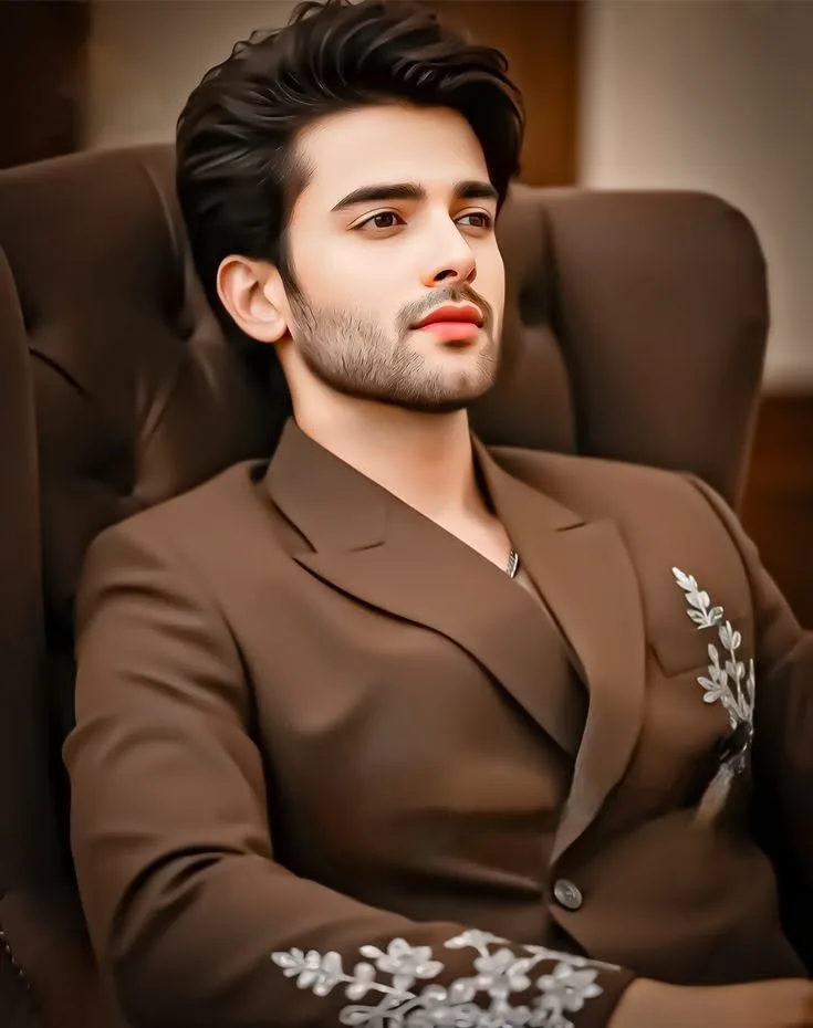 Embroidered Brown Blazer Portrait