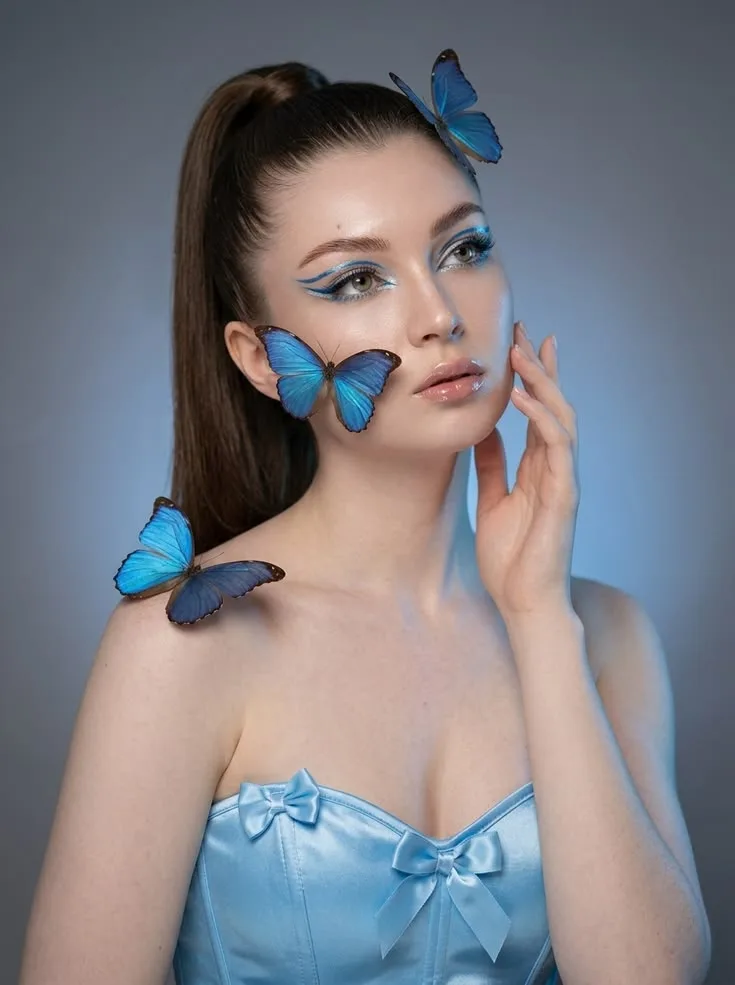 Blue Butterfly Portrait