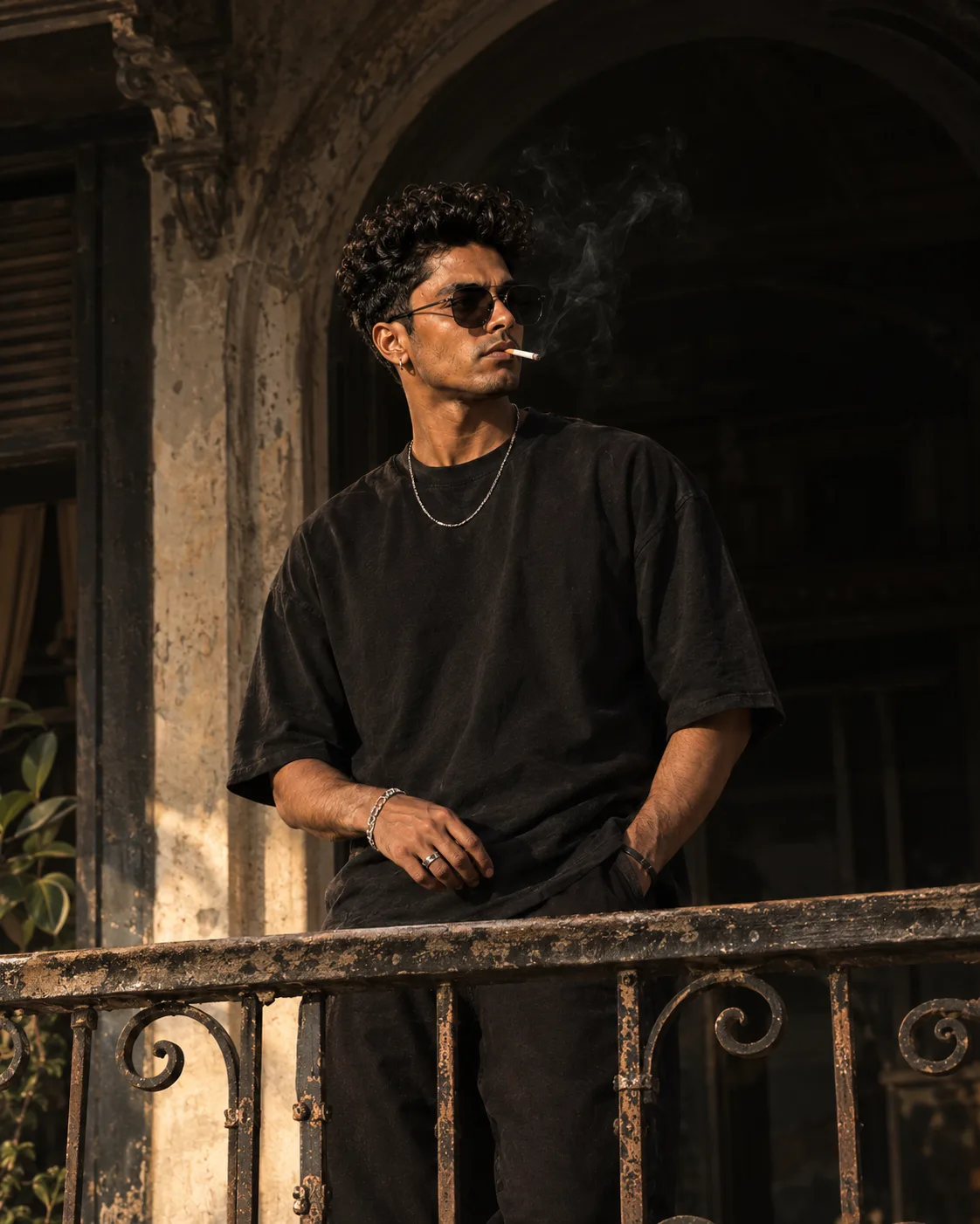Create a highly photorealistic cinematic portrait