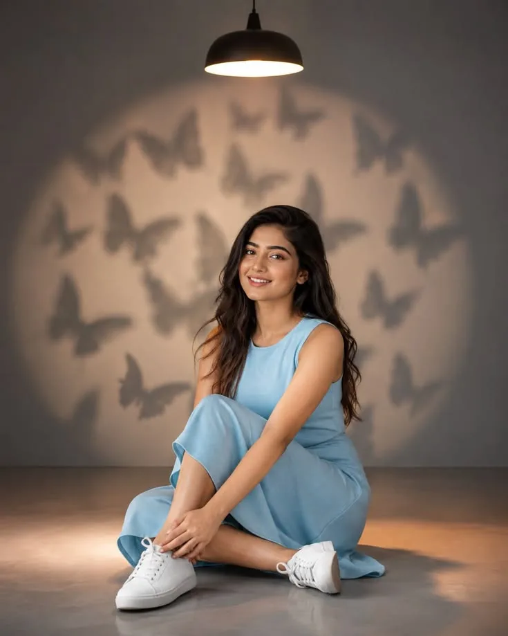 Candid Butterfly-Lit Portrait of a Young Woman