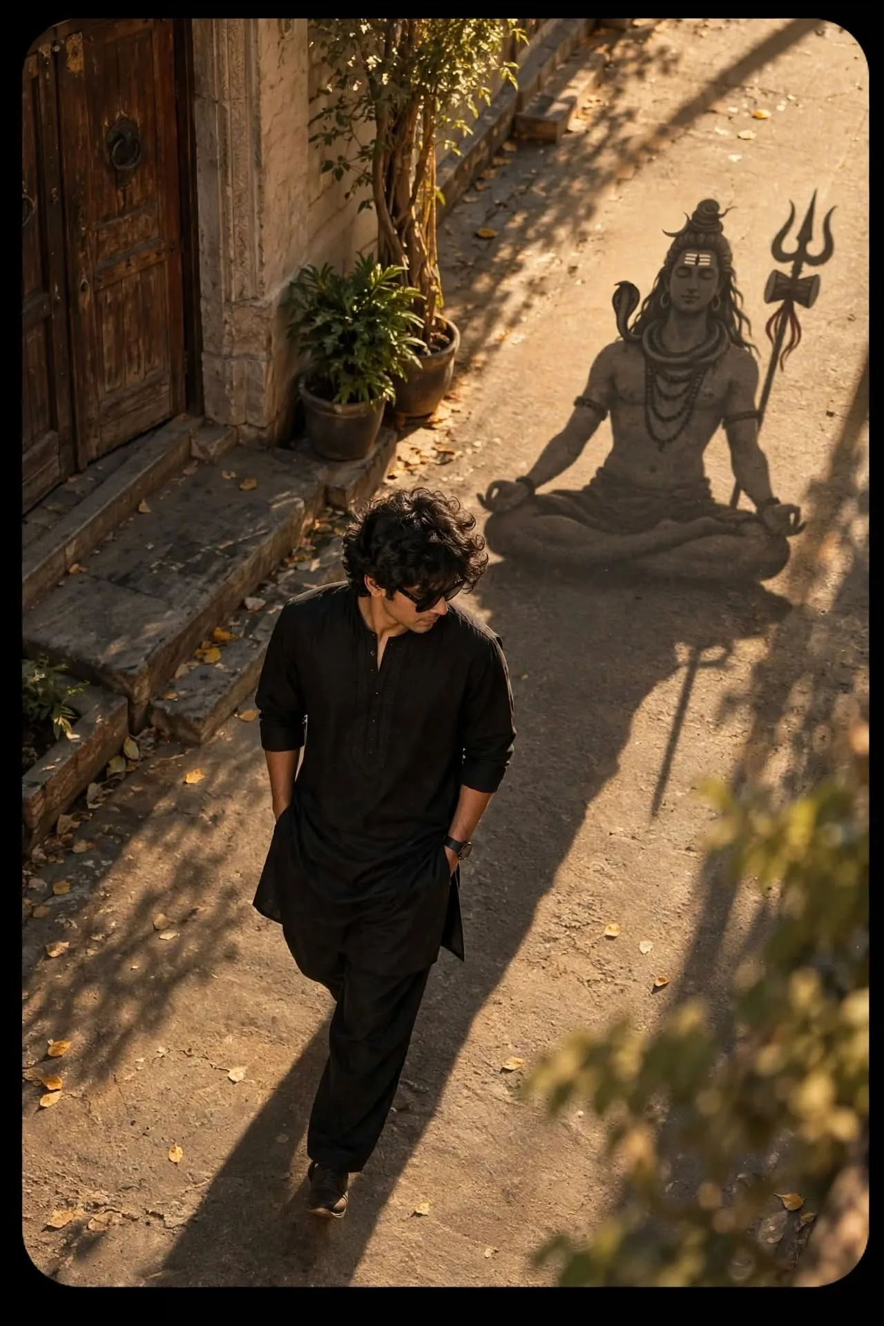 Shiva Shadow Walk - Divine Cinematic Portrait
