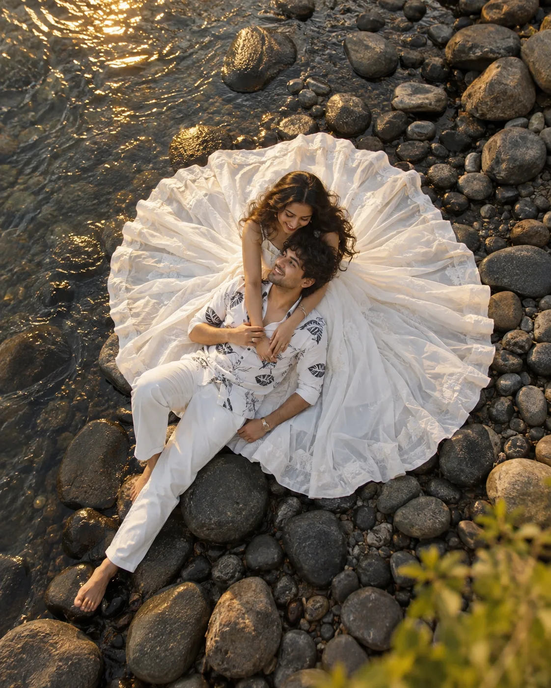 Ultra realistic romantic couple portrait