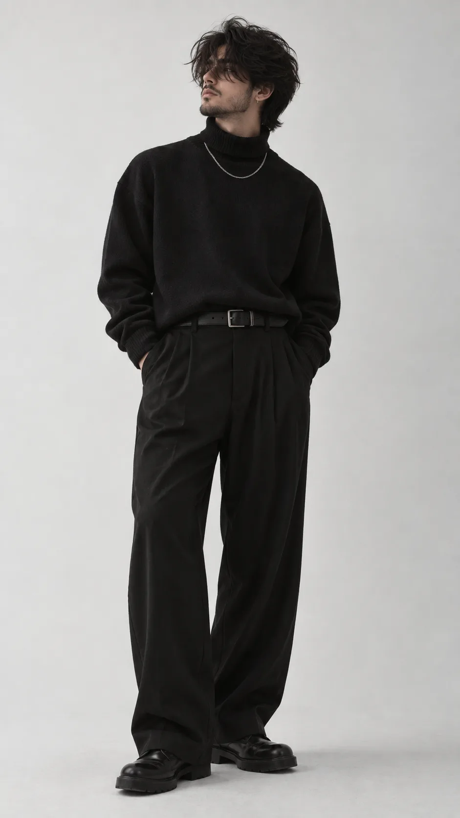 Minimalist All-Black Fashion Portrait