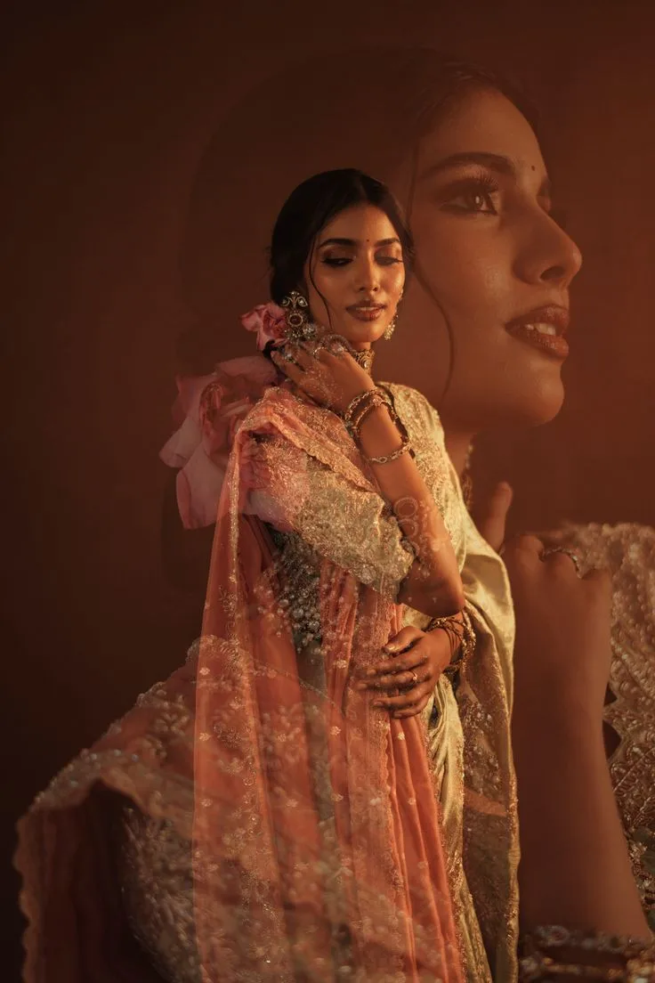 Cinematic Bridal Double Exposure Portrait