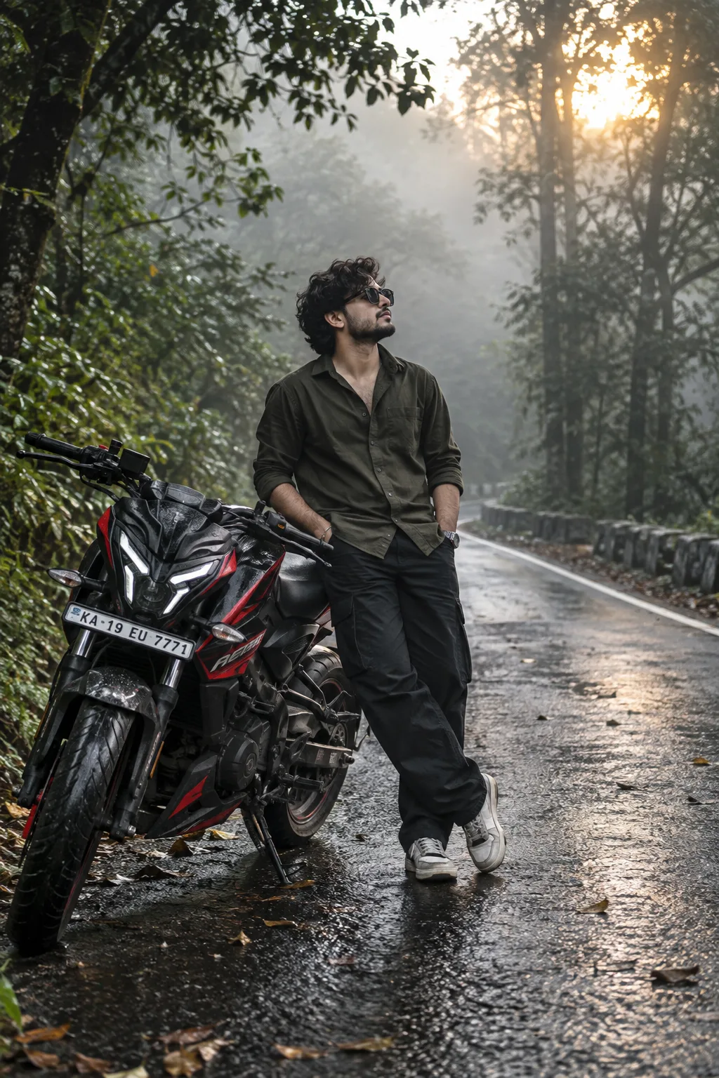 Ultra realistic cinematic portrait for bike lovers