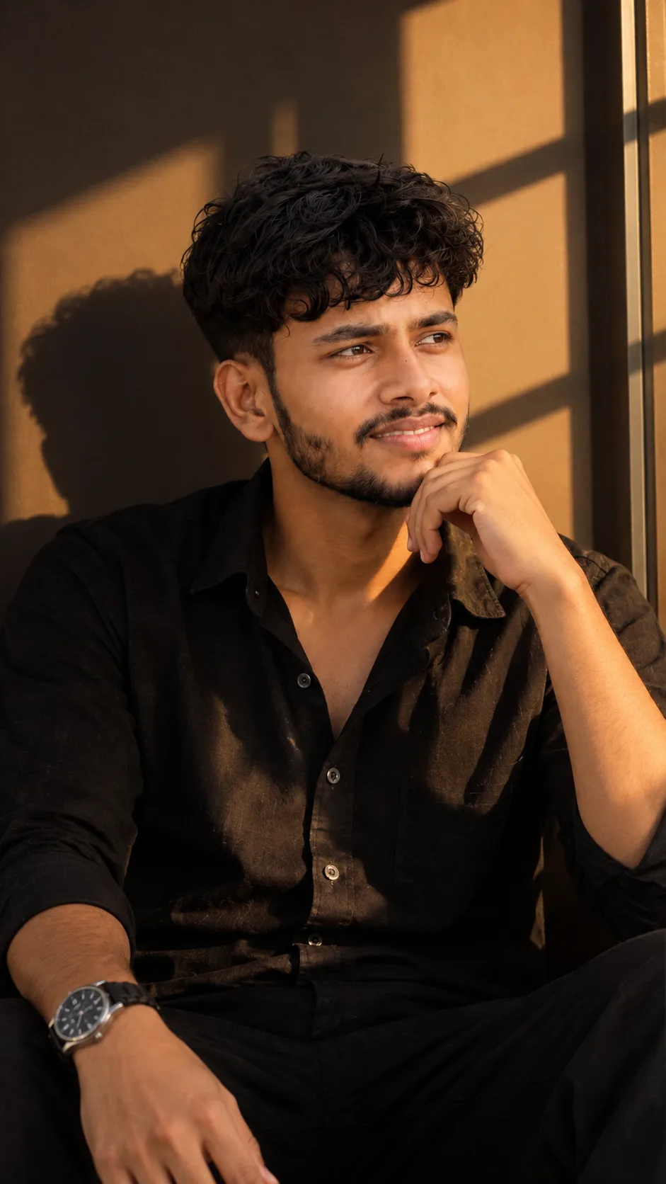Golden Hour Thoughtful Portrait
