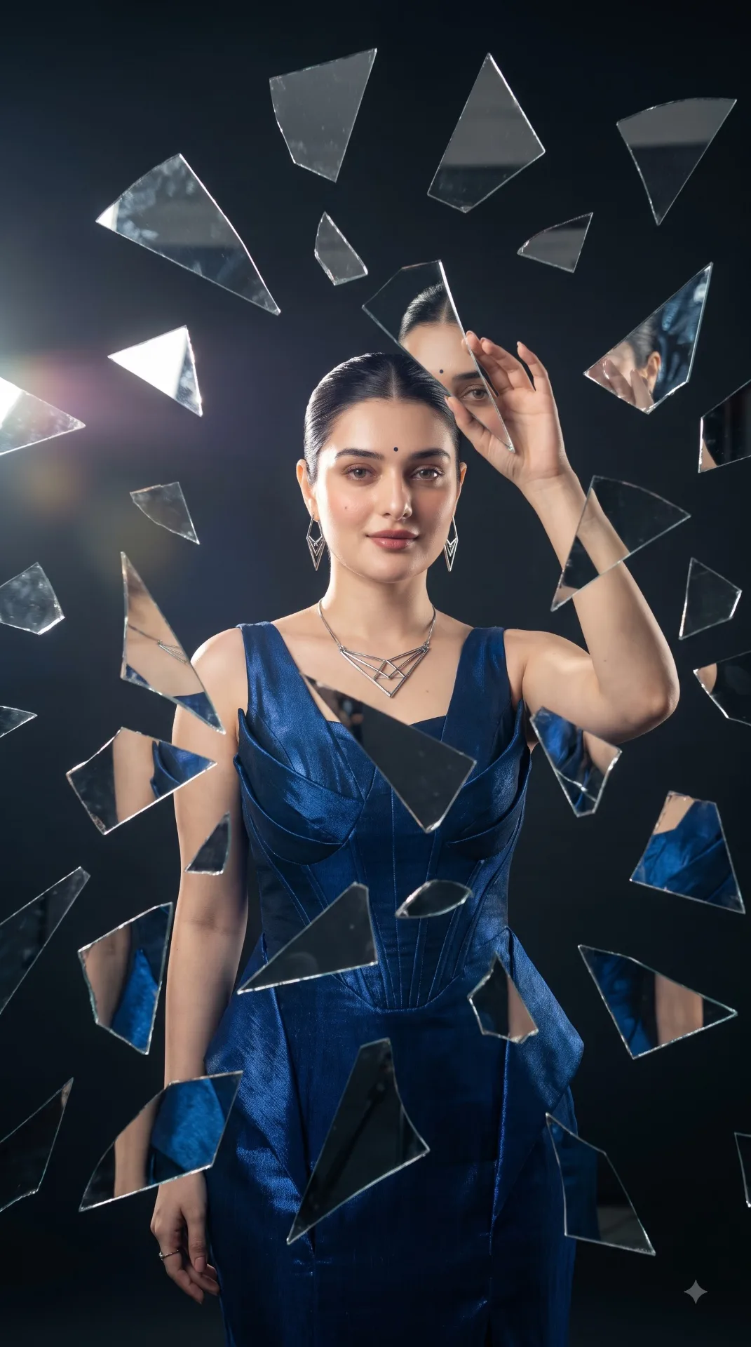 "Shattered Mirror Fragments Portrait"