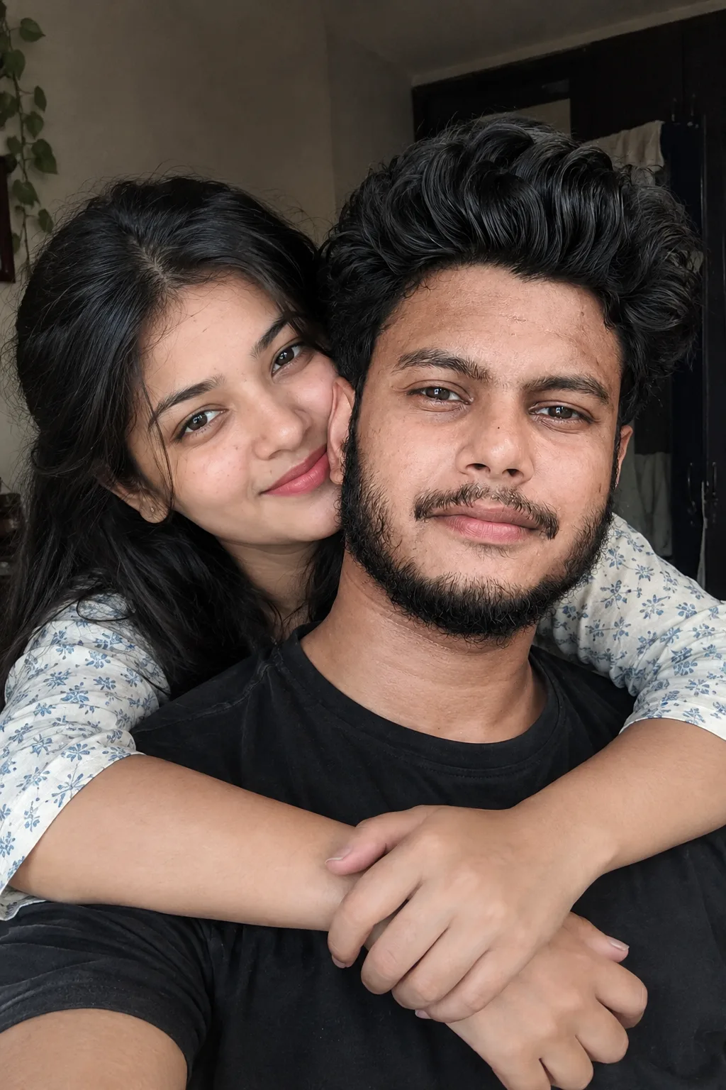 Intimate Couple Selfie Embrace