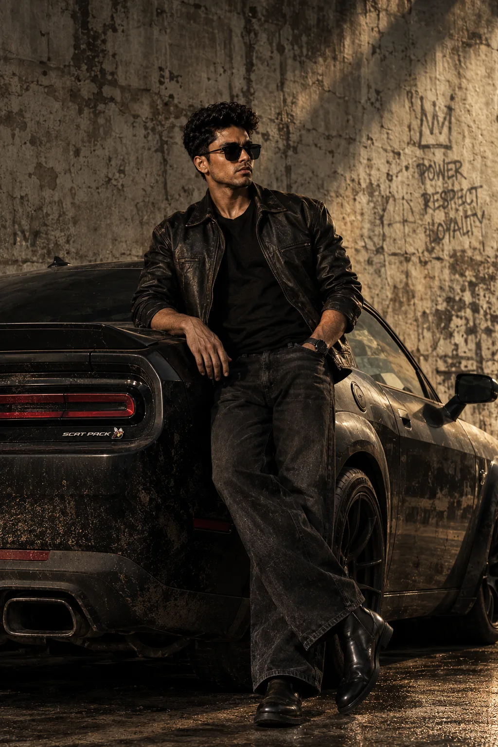 Cinematic hero movie poster a handsome