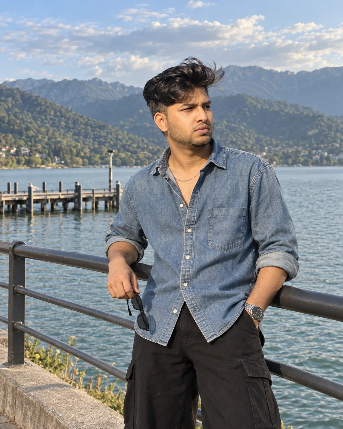 Lakeside Denim Portrait