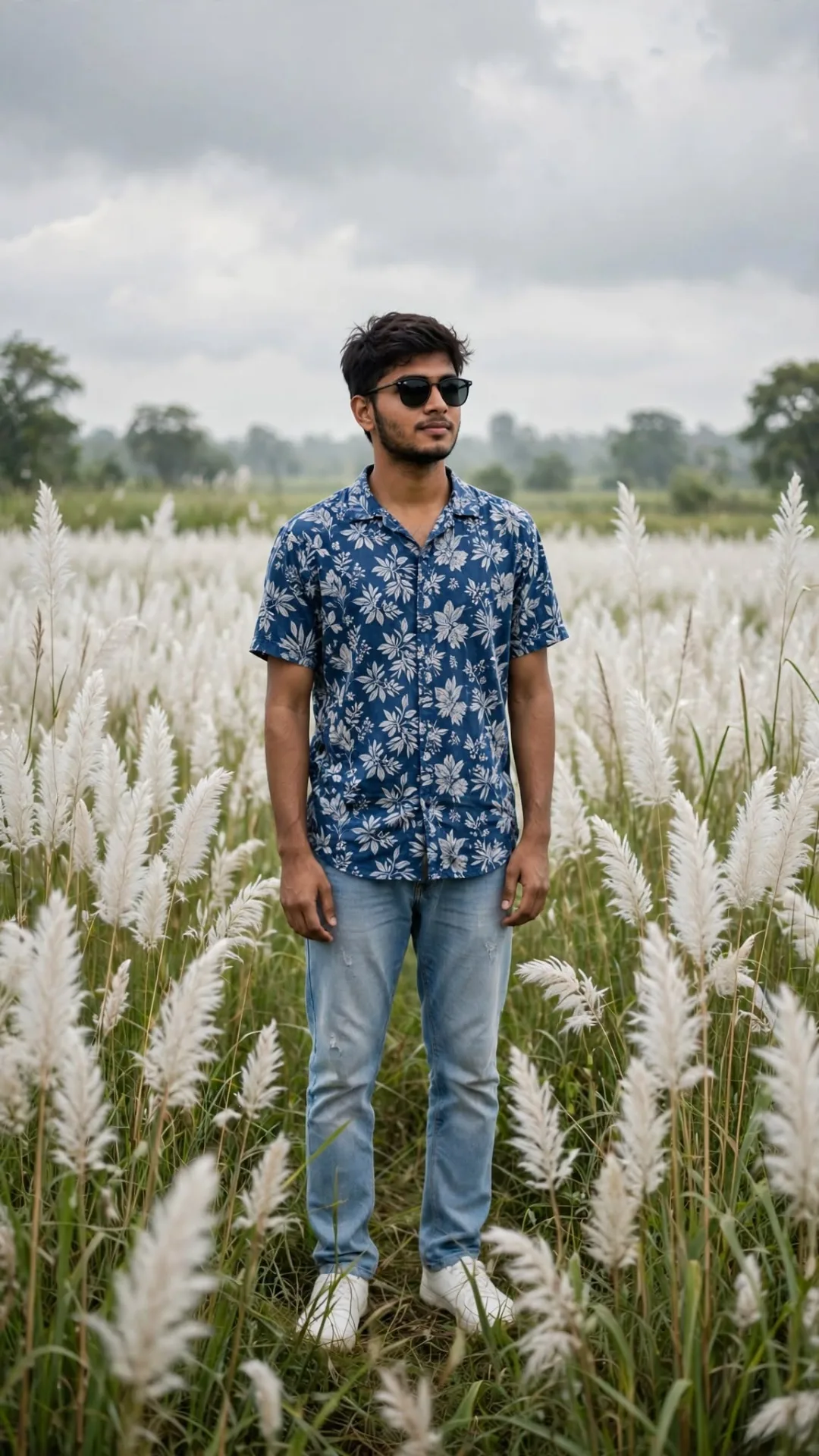 White Kash Field Portrait Prompt - Nature Outdoor