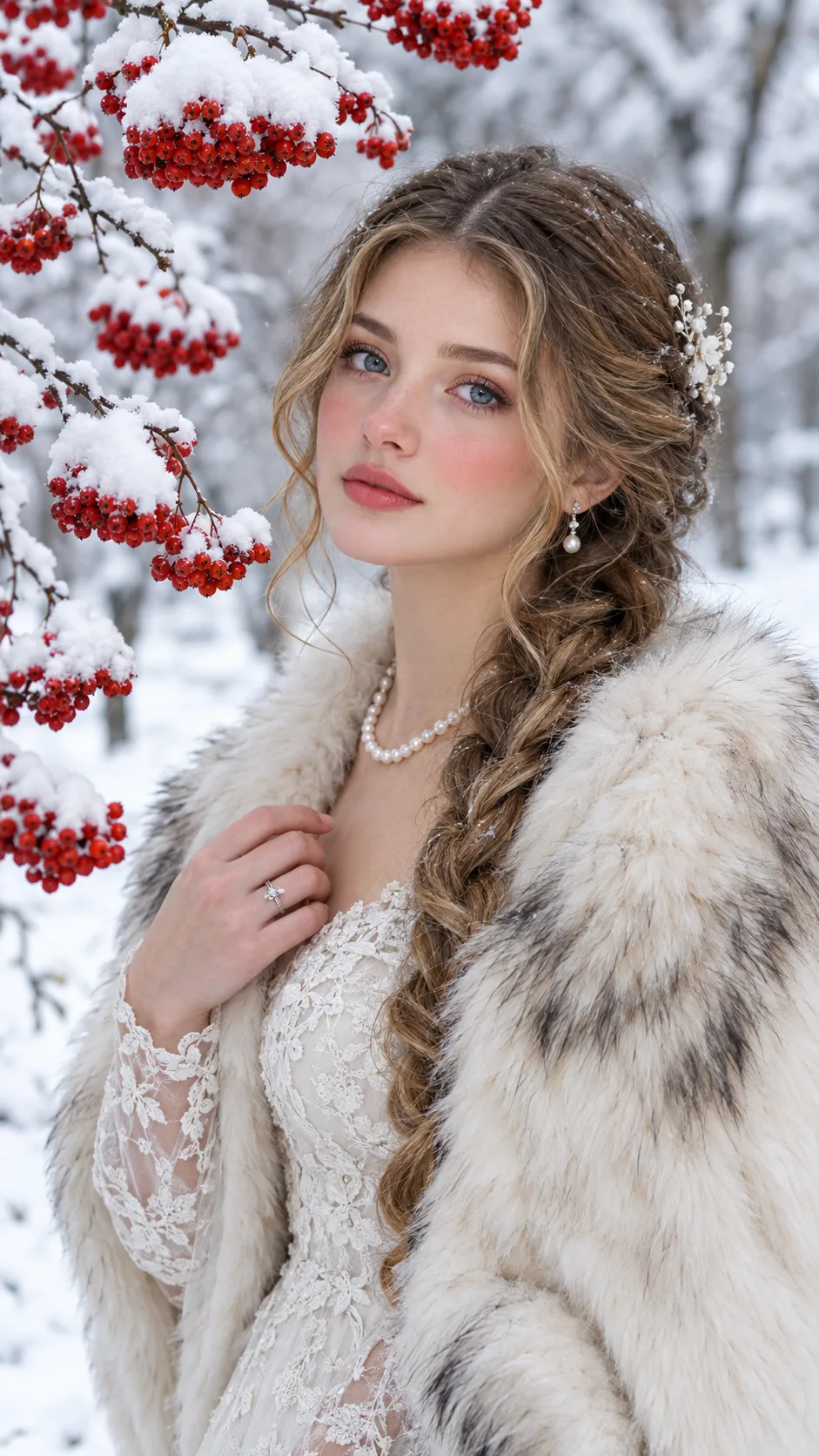 Winter Fairytale in Ivory & Red