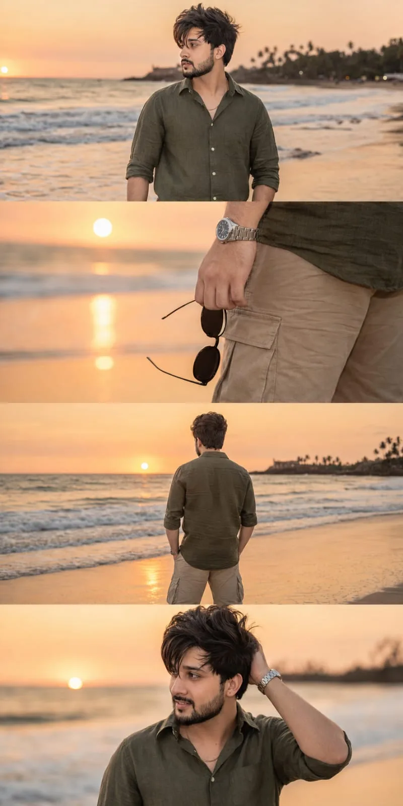 cinematic beach photoshoot.