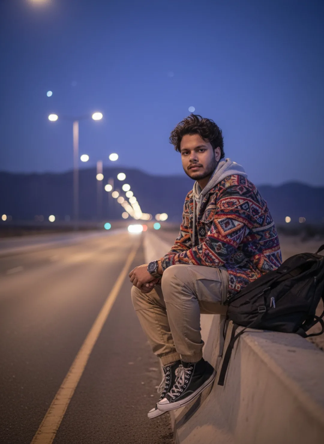 Night Highway Contemplation