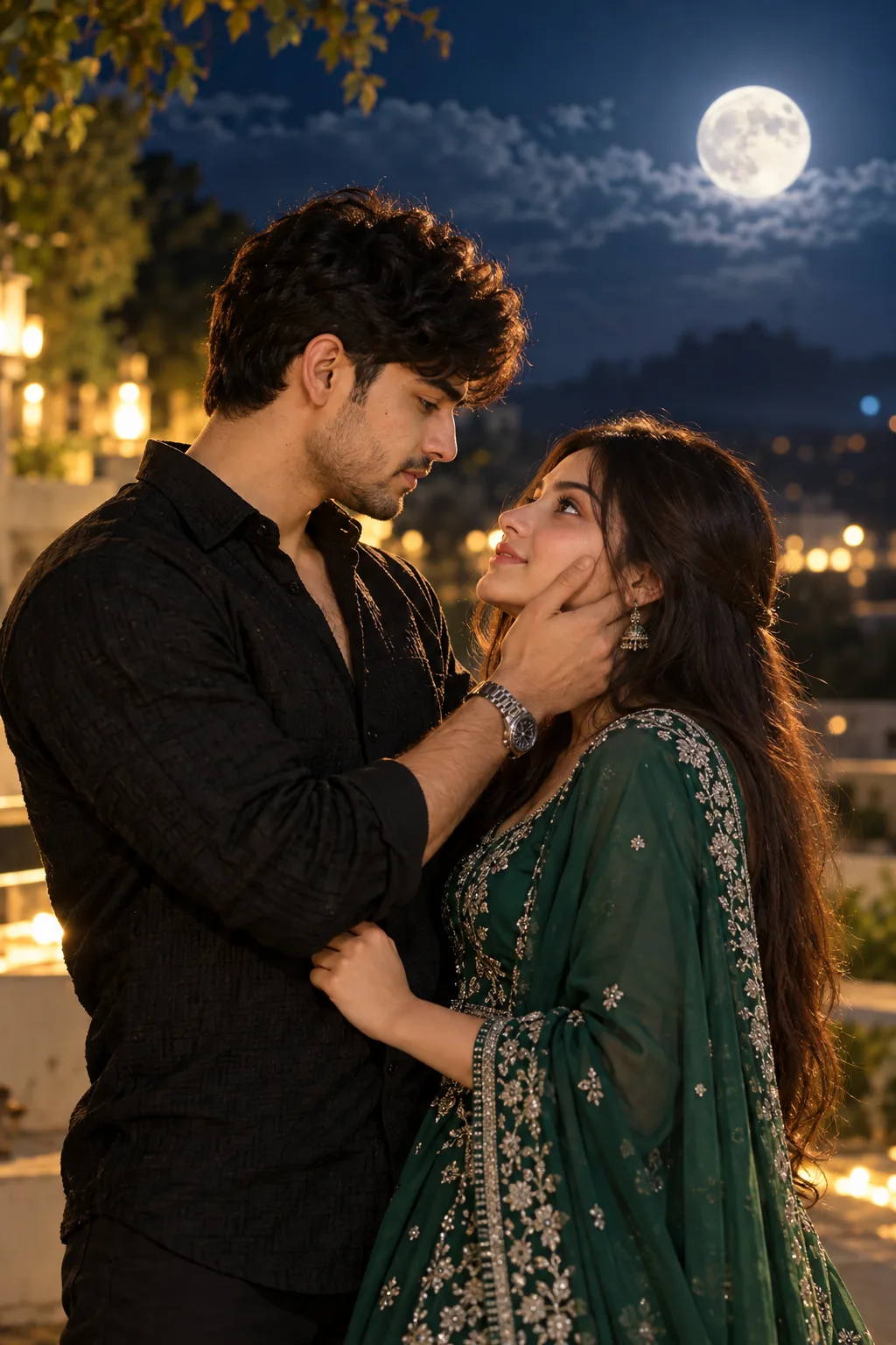 Moonlit Love — Cinematic Couple Portrait