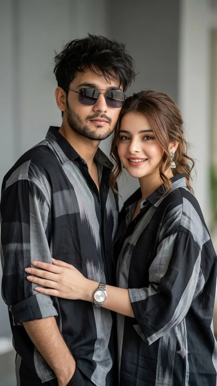 Black and Gray Couple