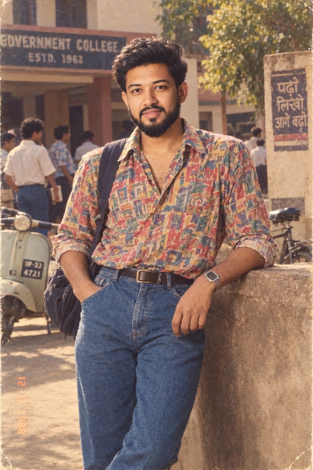Vintage Cinematic College Student Portrait