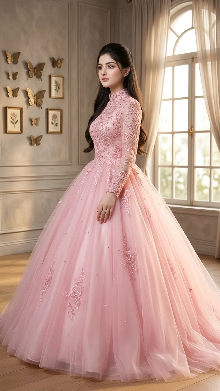 Pink Princess Gown Portrait