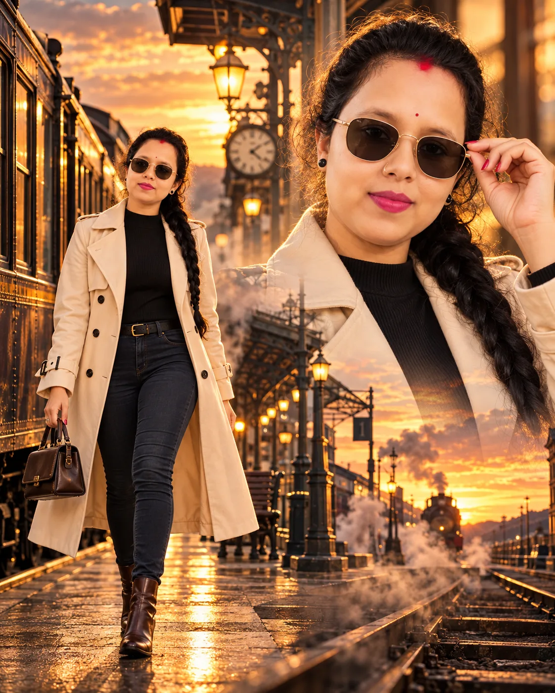 Golden Hour Railway Elegance ✨🚂