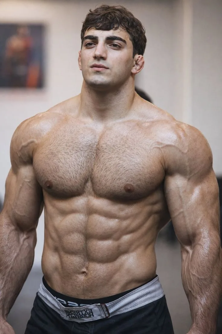 Retro Powerhouse — Vintage Bodybuilder Portrait